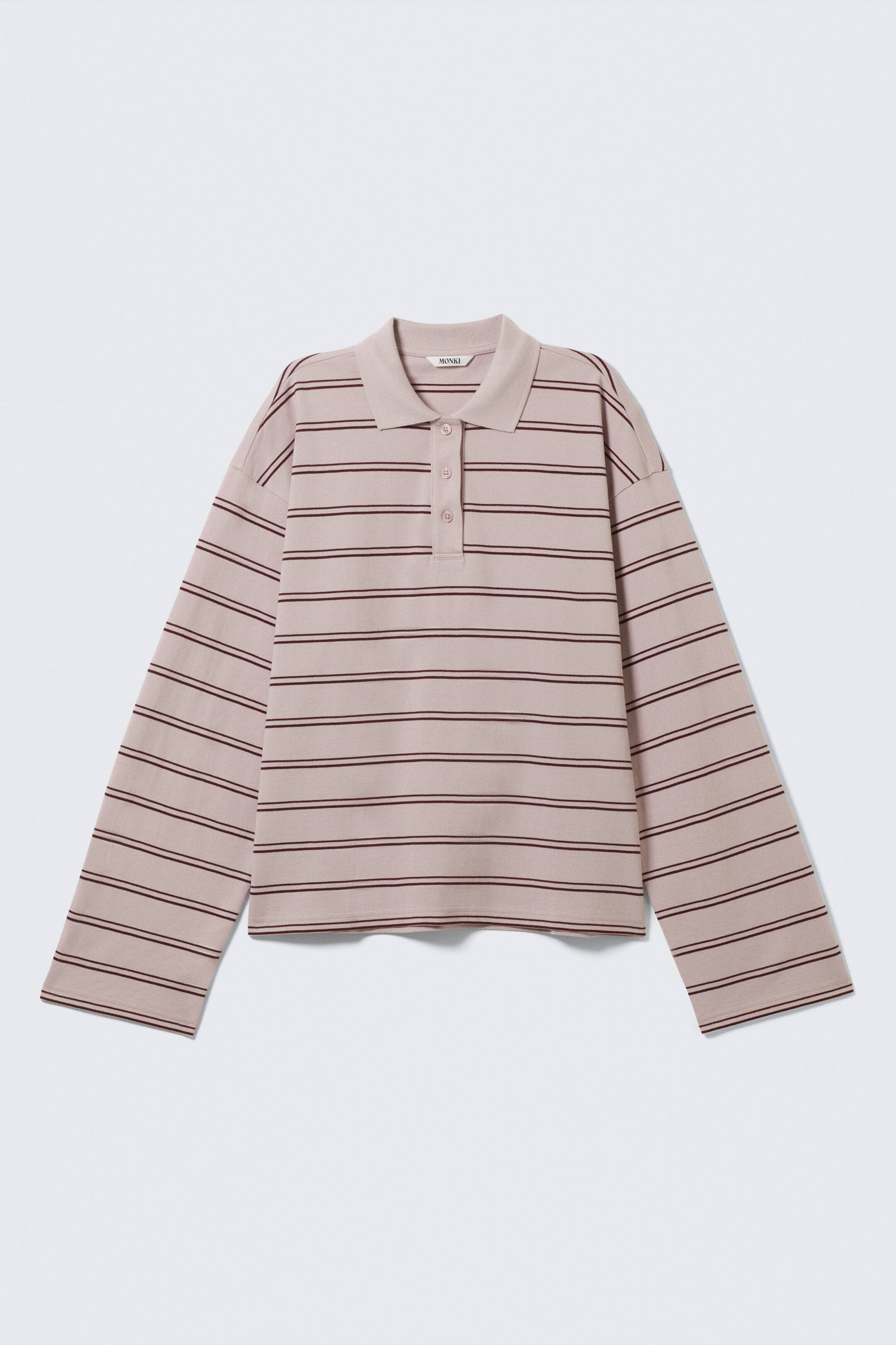 Long-Sleeved Cotton Polo Top | H&M (UK, MY, IN, SG, PH, TW, HK)