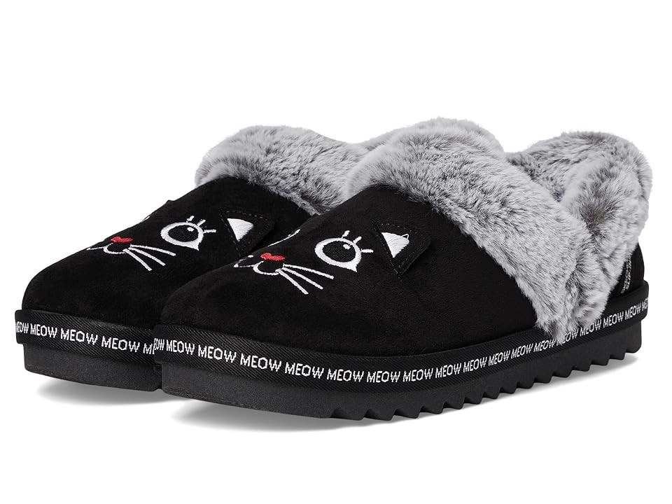 BOBS from SKECHERS Bobs Cozy Kiss - Paw Jams Women's Slippers Black : 6.5 M, Synthetic | Zappos