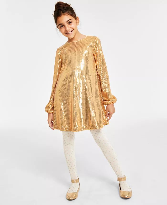 I.N.C. International Concepts Mommy and Me Big Girls Long-Sleeve Sequin Dress, Created for Macy's... | Macy's