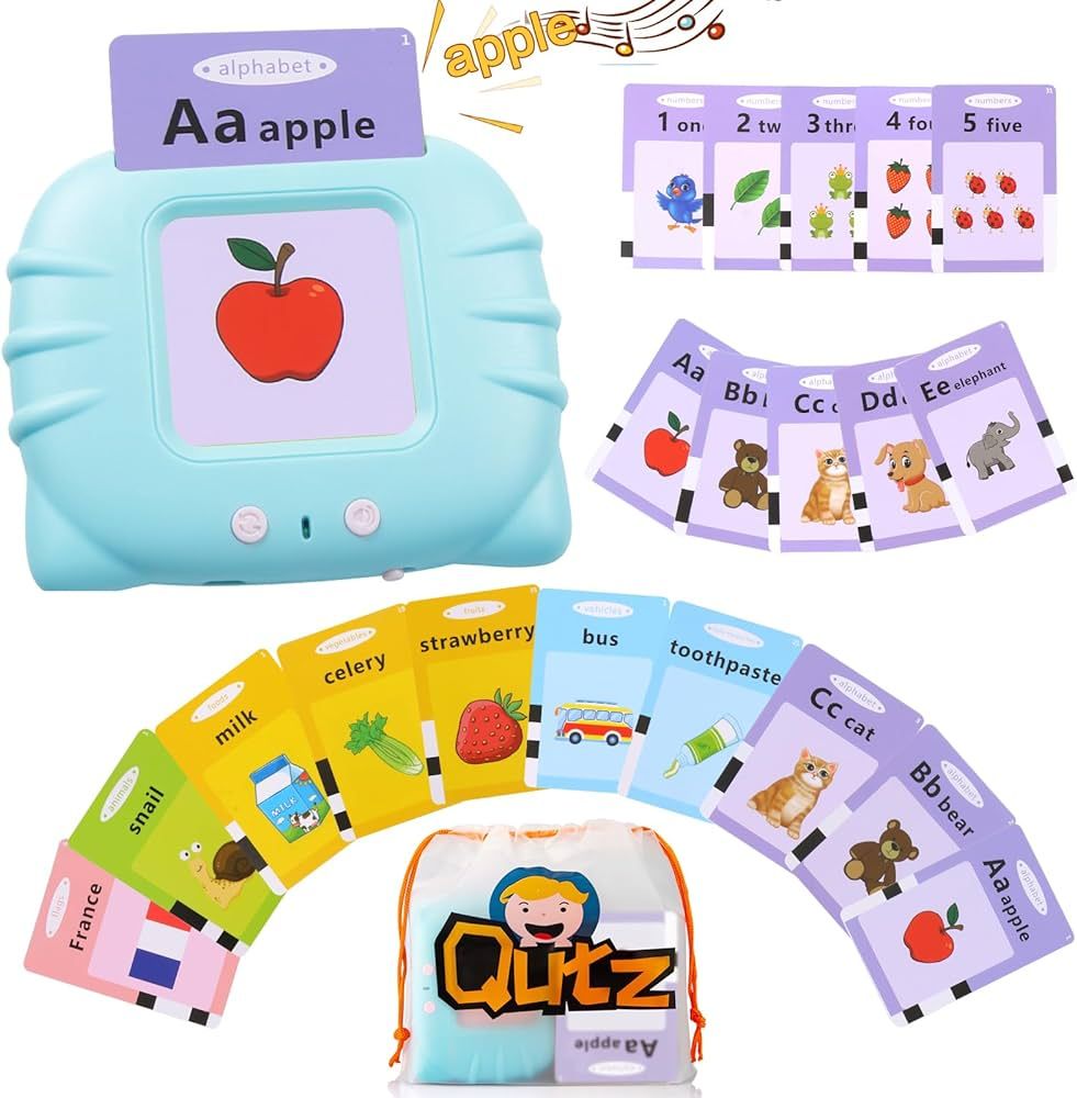 QuTZ ABC Learning Flash Cards for Toddlers 2-4, Autism Toys, Speech Therapy Toys, Educational Tal... | Amazon (US)
