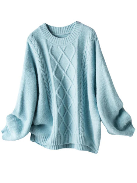 'Bita' Crewneck Cable Knitted Sweater (3 Colors) | Goodnight Macaroon