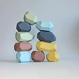 Wooden Balancing Stones - Pastel Wooden Rocks - Building Blocks - Educational Preschool Learning Toy | Amazon (US)
