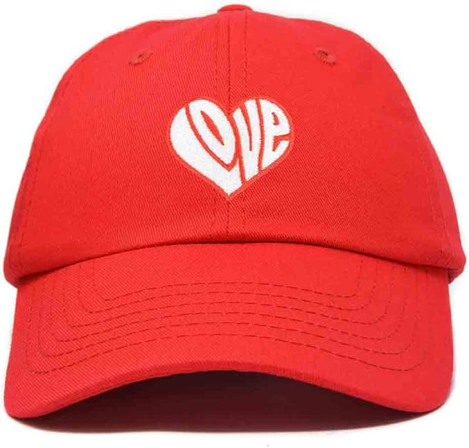 DALIX Love Heart Embroidered Dad Cap Cotton Baseball Cap Women | Amazon (US)