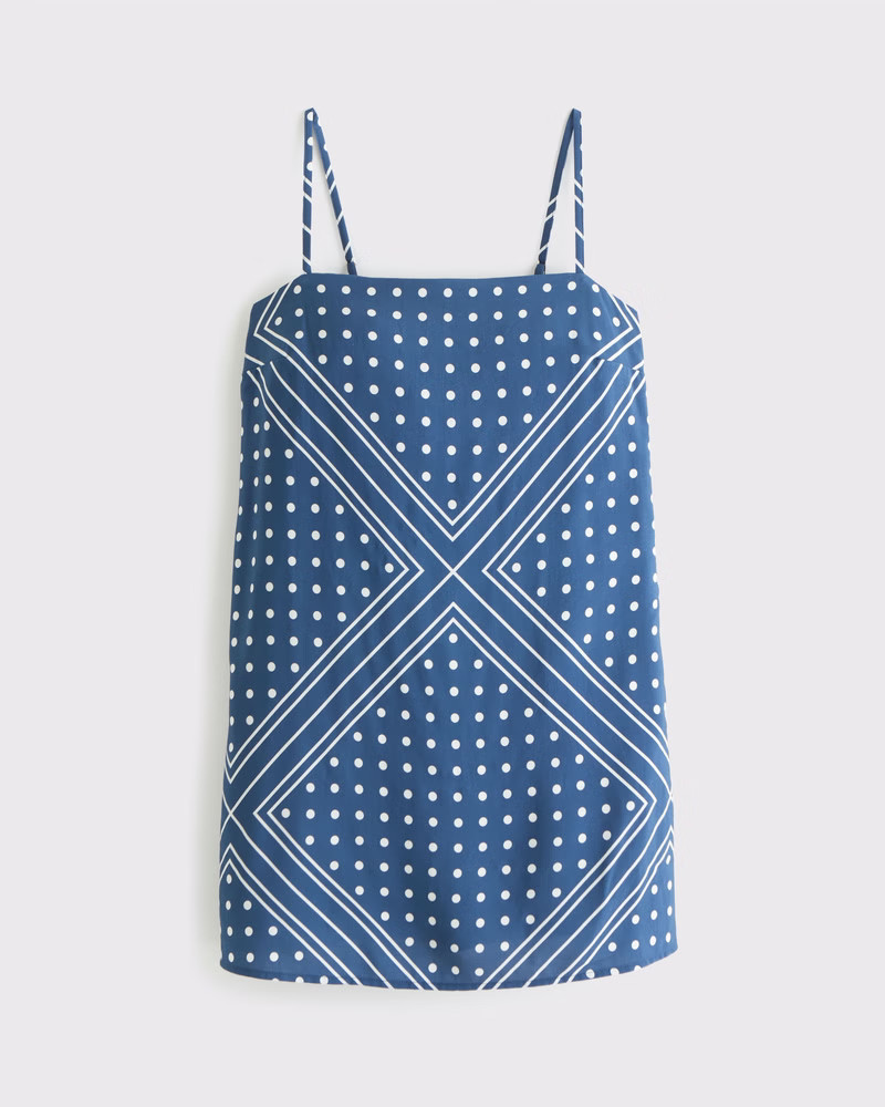 Abercrombie & Fitch Women's Straight Neck Slip Skort in Dusty Teal Pattern - Size XXS PETITE | Abercrombie & Fitch (US)