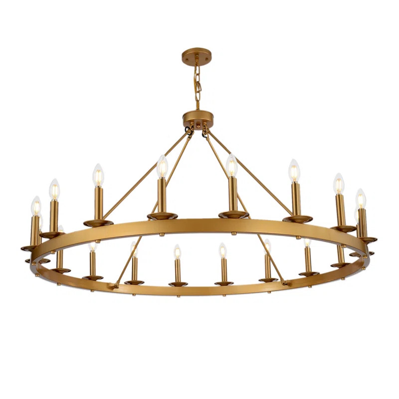 Armistead 18 - Light Wagon Wheel Chandelier | Wayfair North America