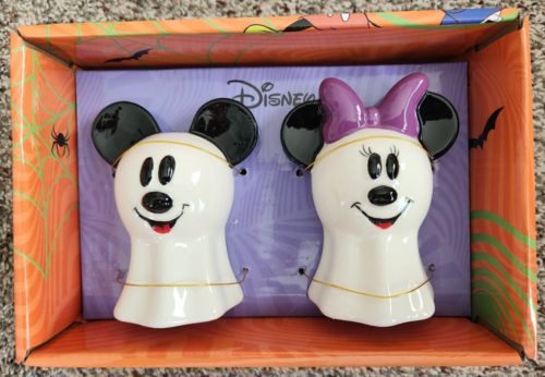 Disney HALLOWEEN Mickey Mouse & Minnie Mouse GHOST Salt & Pepper Shakers New  | eBay | eBay US