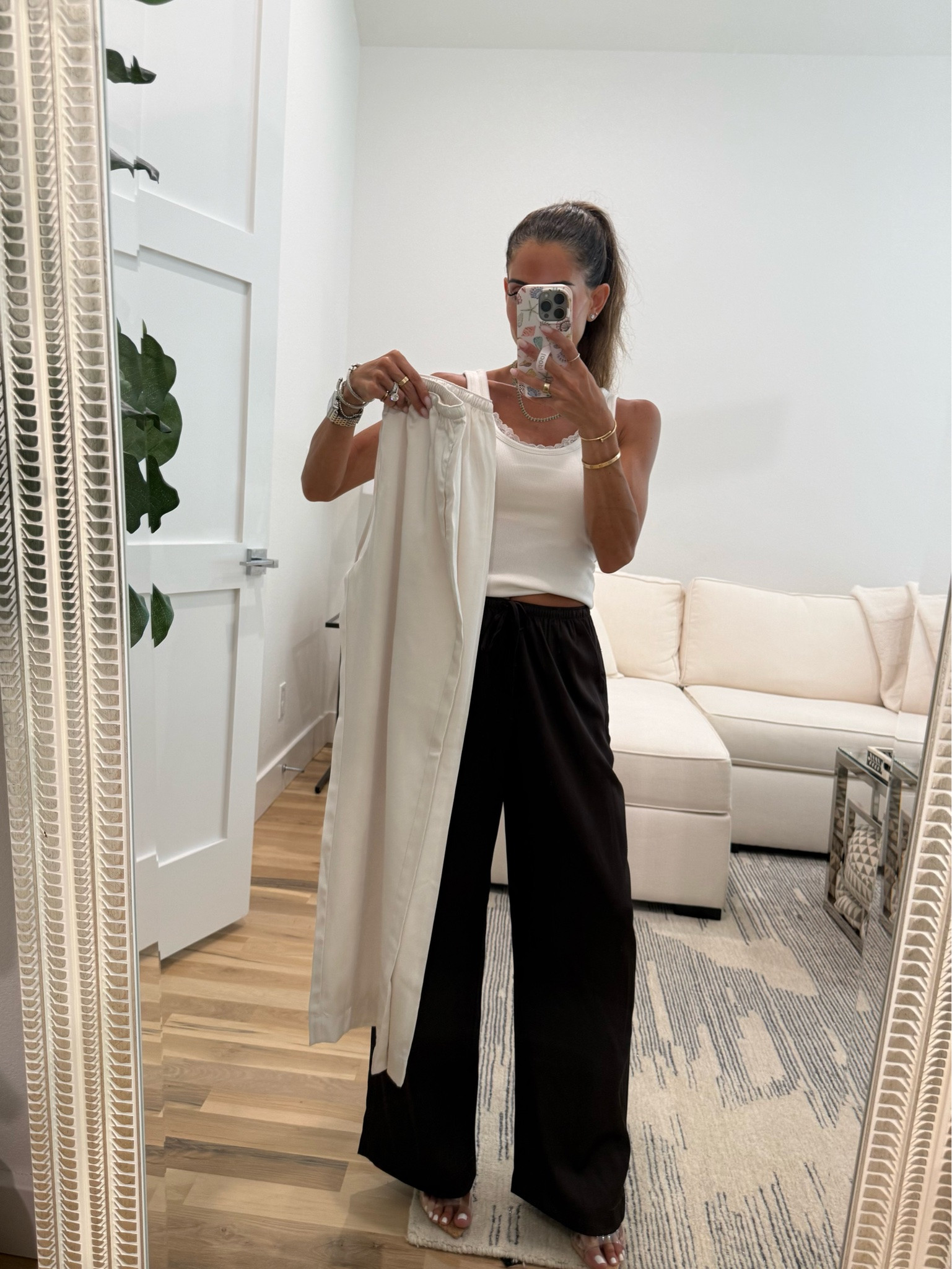 Satin pants on sale size xxsp xode AFDENIM trending summer fall outfit

#LTKootd #LTKPetite