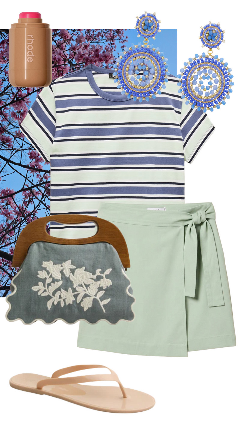 This minty stripe combo is the ultimate casual-but-put-together vibe for the weekend🌸 

 #LTKgrwm #LTKootd #LTKSeasonal