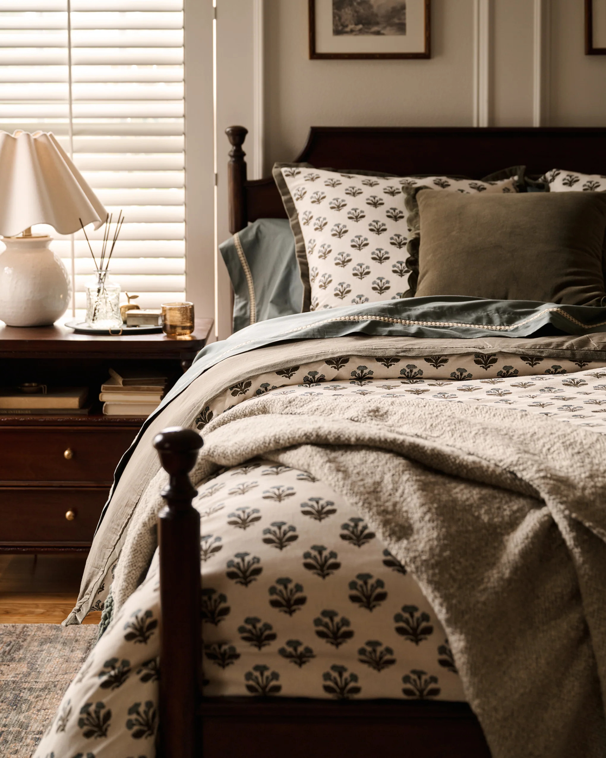 Elaine Block Print Duvet | Magnolia