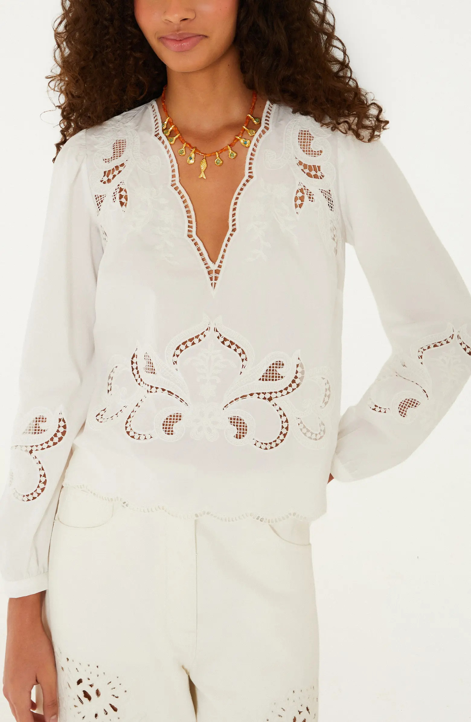 Richelieu Floral Embroidered Top | Nordstrom