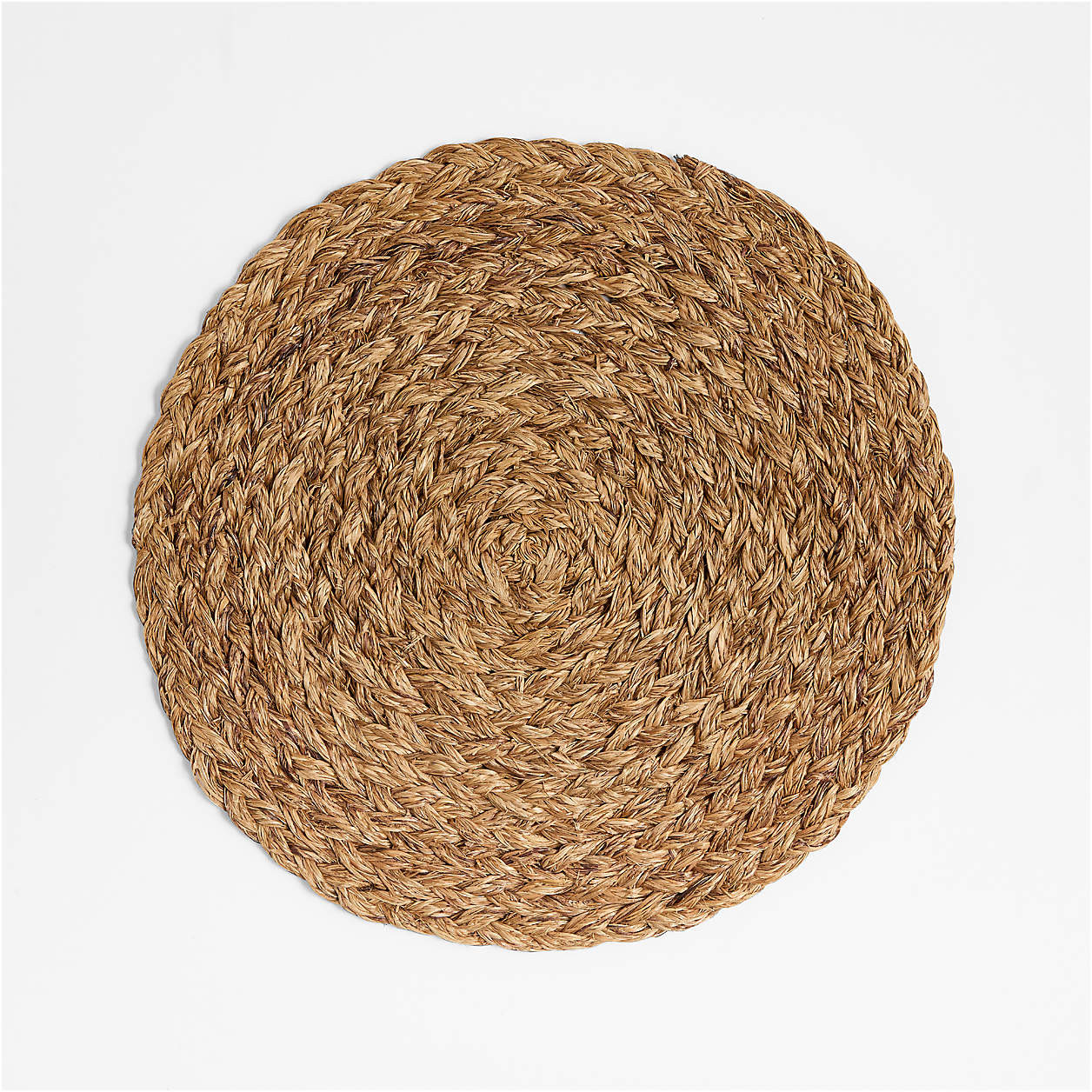 Bali Dark Abaca Woven Round Placemat + Reviews | Crate & Barrel | Crate & Barrel