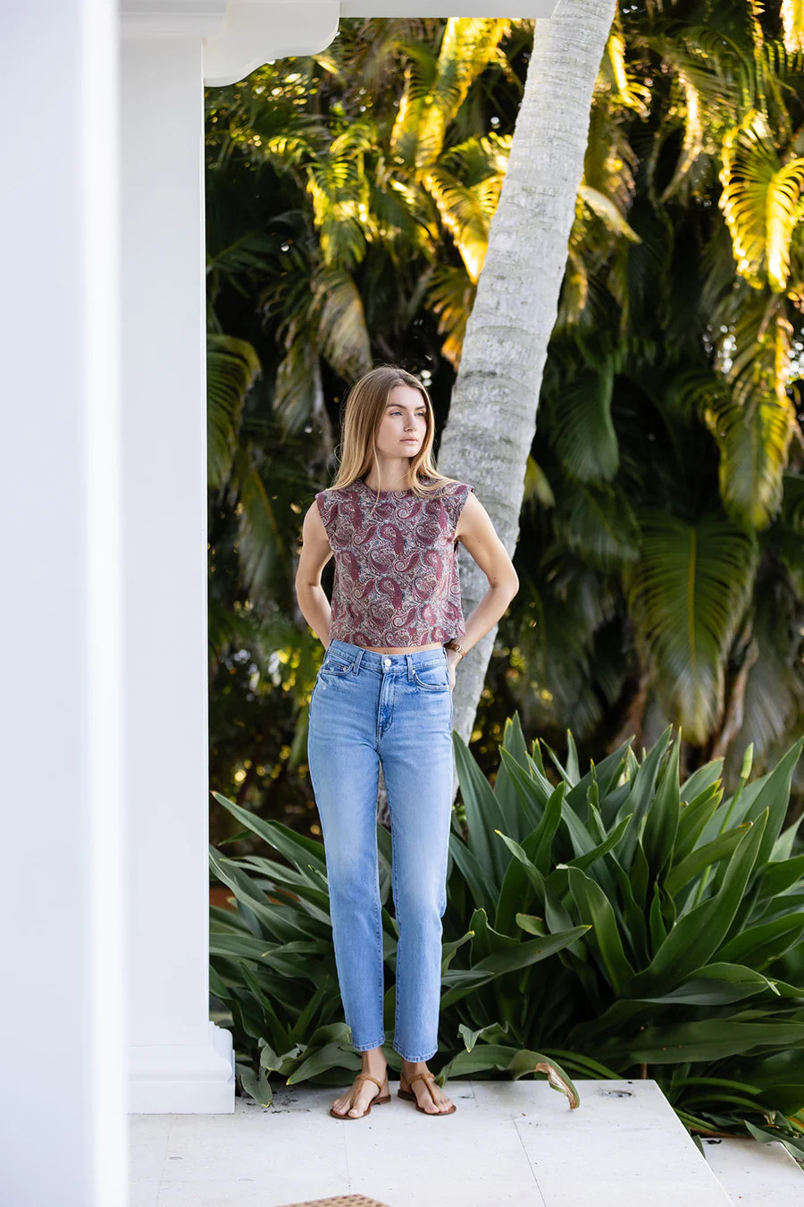 Slim Shell Poplin - Coco Palazzo Paisley | Julia Amory