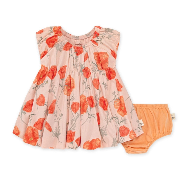 California Poppies Bubble Dress & Diaper Cover Set | Burts Bees Baby
