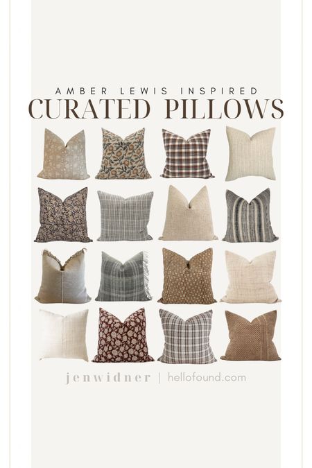 Amber Lewis Spring 2023 launch is here and I combed through her entire new line. Studied all the designs for her pillows trends and this is what I came up with. This is the more neutral side. I’ll be sharing more Amber Lewis Spring launch inspired boards! Be sure to follow!

#amberlewis #pillows #neutraldecor #anthropologie #stripes #floral #gingham #hmong

#LTKhome #LTKstyletip #LTKFind