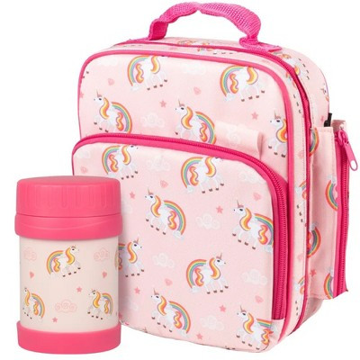 Bentology Unicorn Insulated Lunchbox Kit w Matching Reusable Thermos Food Jar - Kids Thermal Lunch Bag - Water-Resistant- Mini Tote- Back to School | Target