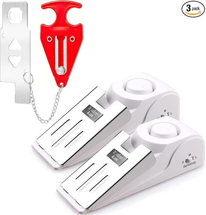 KERUI Upgraded Door Stop Alarm with Portable Door Lock 120 dB Travel Door Stopper Door Wedge Alar... | Amazon (US)