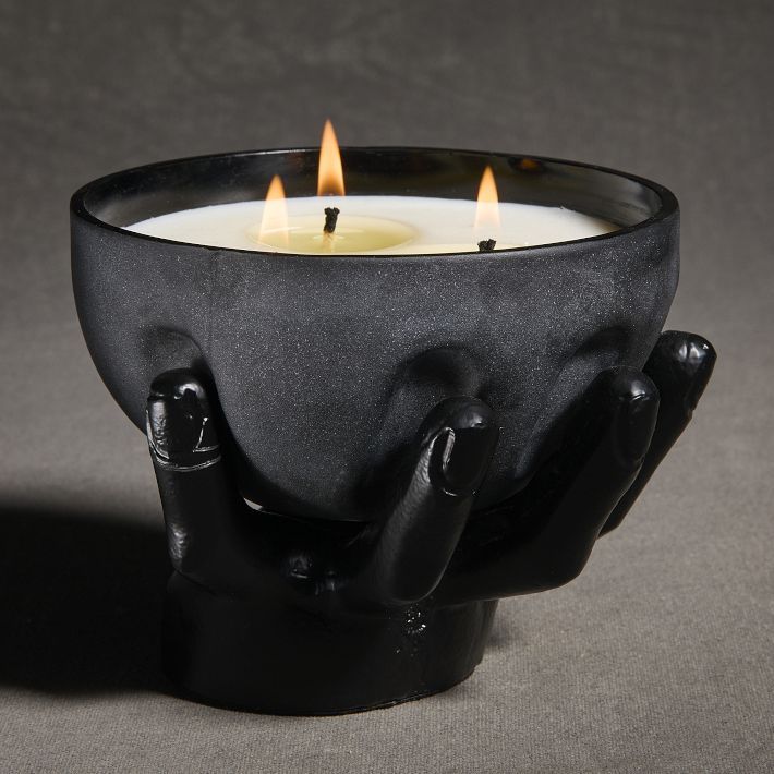 Spooky Hand Filled Glass Candles | West Elm (US)