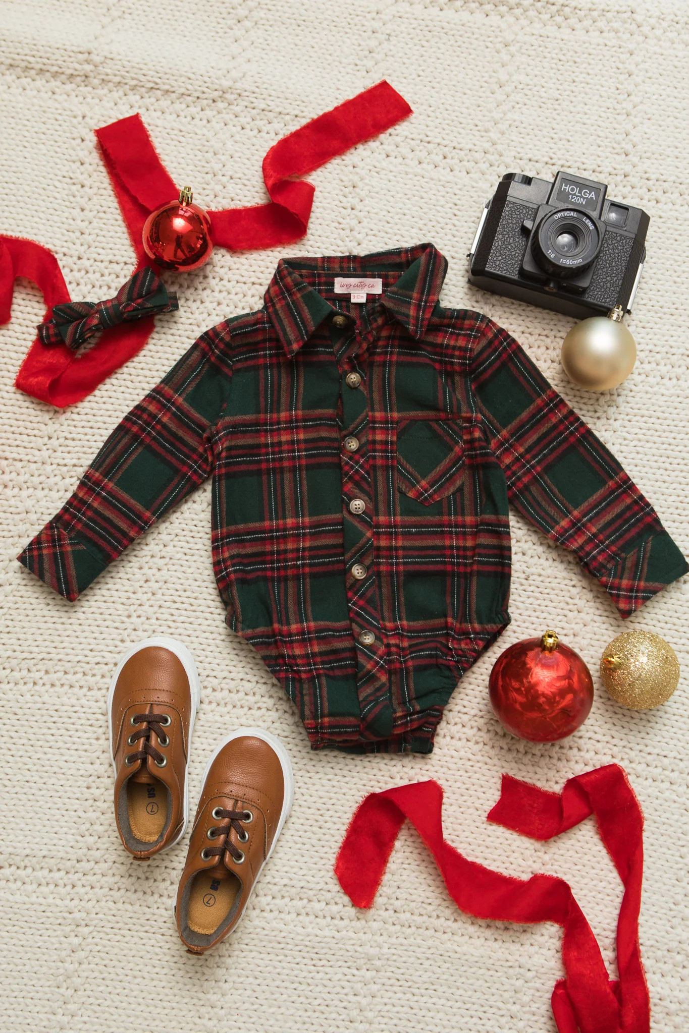 Baby Boys John Shirt in Hattie Green Plaid | Ivy City Co
