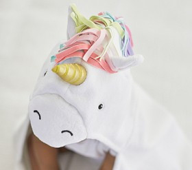 Unicorn Rainbow Baby Hooded Towel | Pottery Barn Kids