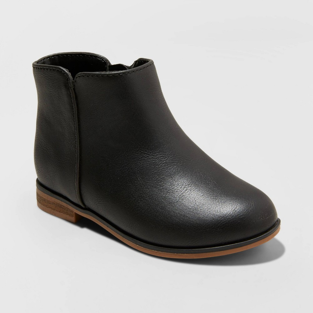 Toddler Girls' Penelope Faux Leather Fashion Boots - Cat & Jack Black 6 | Target