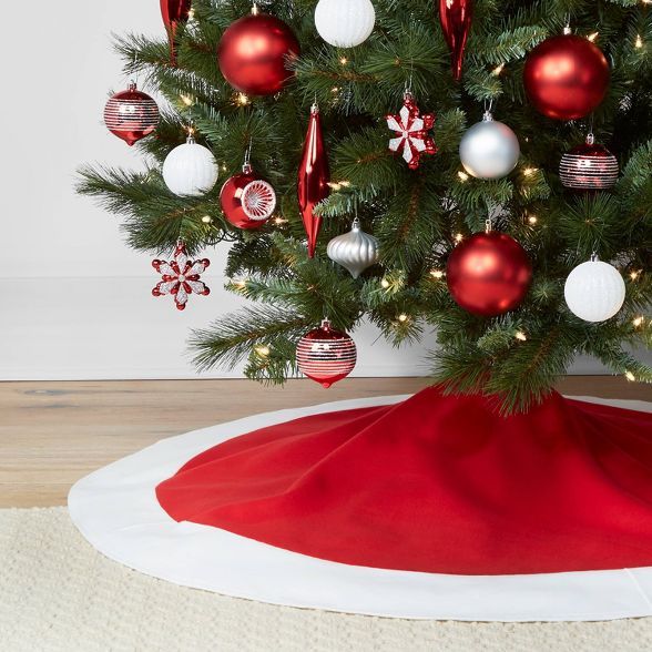 48in Felt Christmas Tree Skirt Red - Wondershop™ | Target