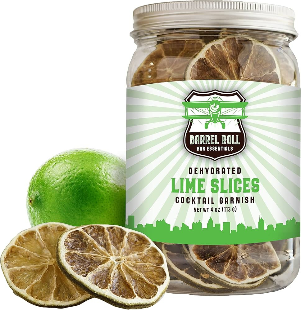 Barrel Roll Bar Essentials USA Grown Dried Lime Slices for Cocktails | 4 Ounces of Large Dehydrat... | Amazon (US)