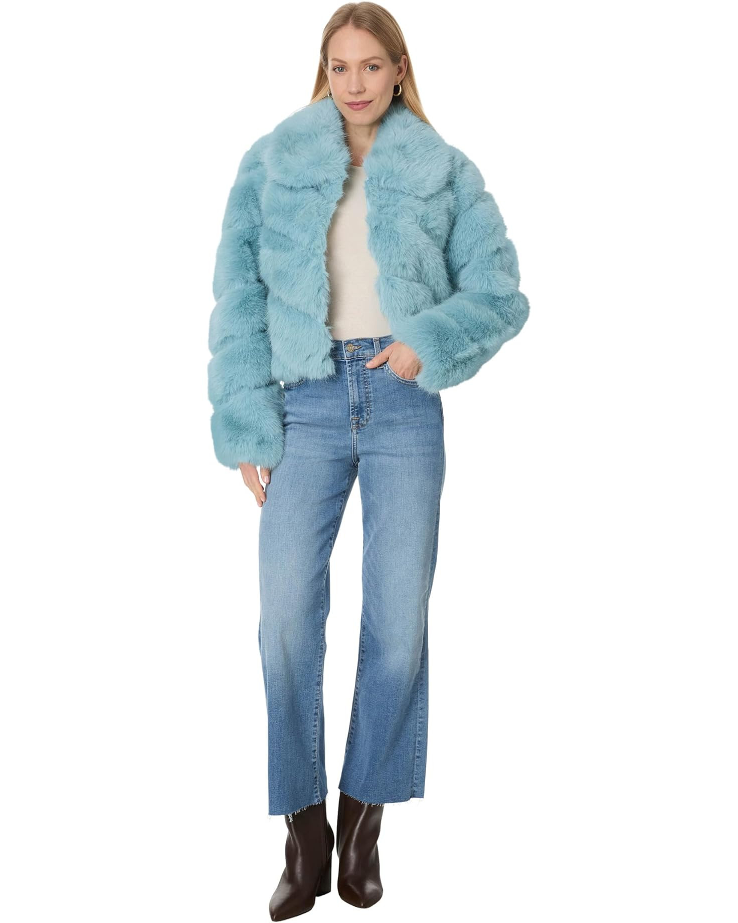 Luxe Faux Fur Paneled Coat | Zappos