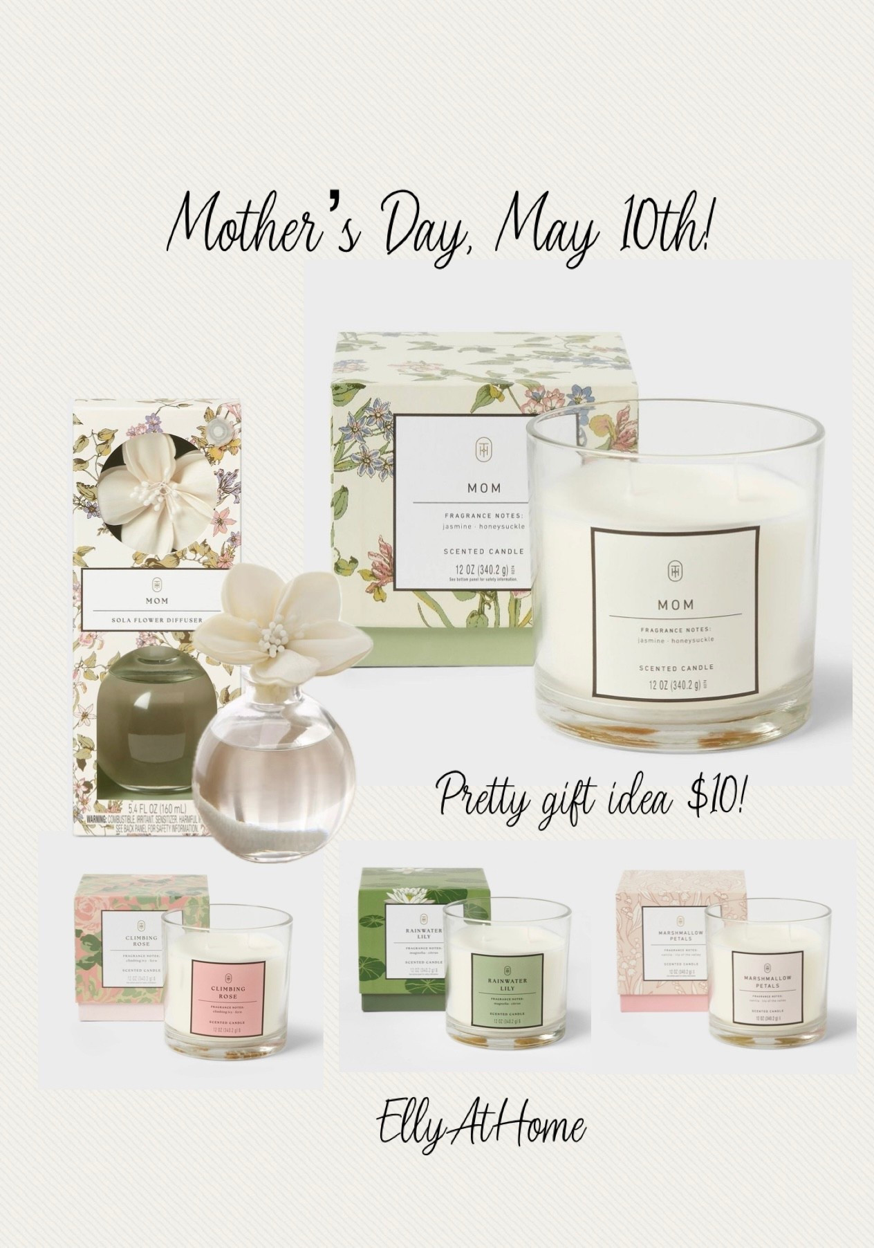 New! $10 Mother’s Day candles & pretty diffusers in a variety of scents, fragrances in a beautiful gift box! Shop more candles for all the moms! Shop soon high sellout risk! Target, free shipping  

#LTKHome #LTKmomlife #LTKMothersDay