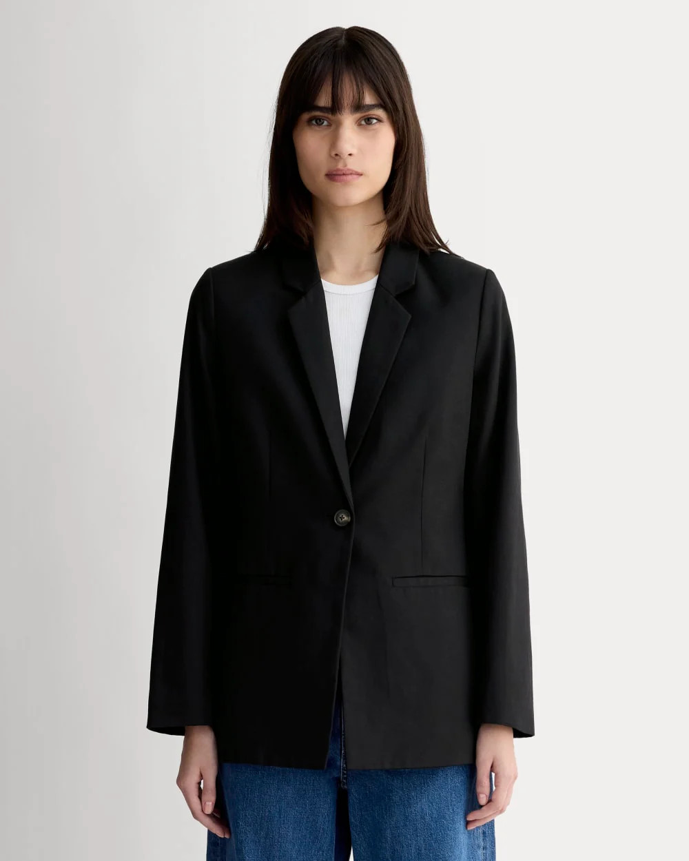 The Relaxed Blazer in Buttersmooth | Black | Everlane