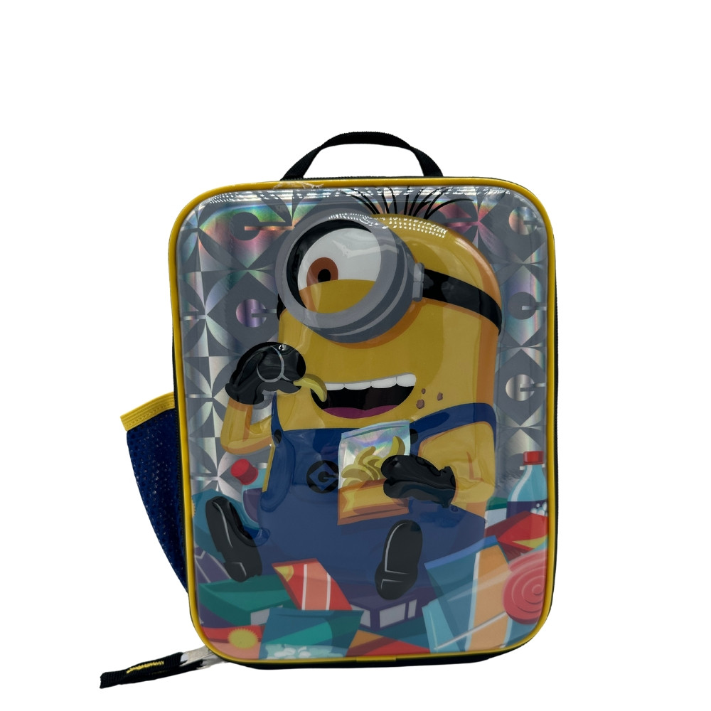 Despicable Me Snack Attack Kids Insulated Reusable Lunch Bag with Mesh Water Bottle Pocket and Ha... | Walmart (US)