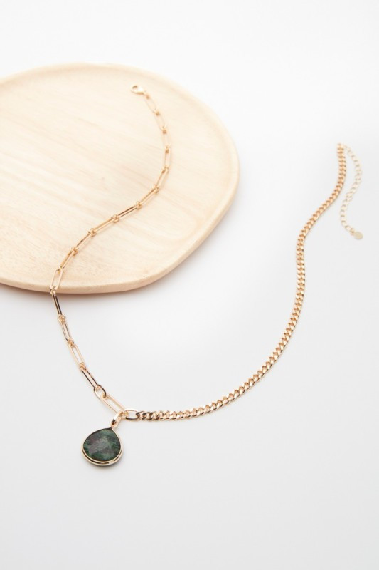 EVEREVE Gabriela Natural Stone Mixed Chain Necklace | EVEREVE | Evereve