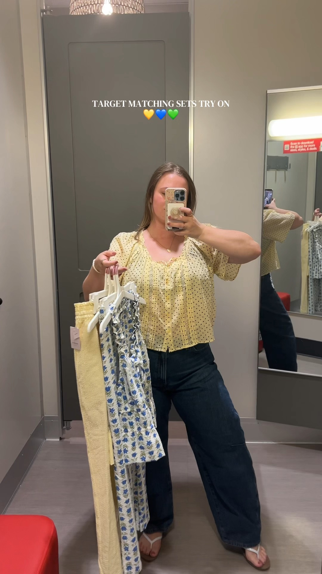 These matching sets for summer are so good 💙💛💚 wearing size large ❤️ everything on sale rn! 🔗 in ltk & ShopMy 💋 #targetmatchingsets #matchingsets #targettryon #tryon #summerset
