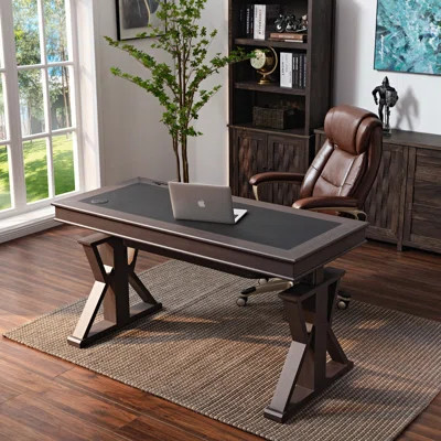 Brexlynn 60'' W Height Adjustable Rectangle Executive Desk | Wayfair North America