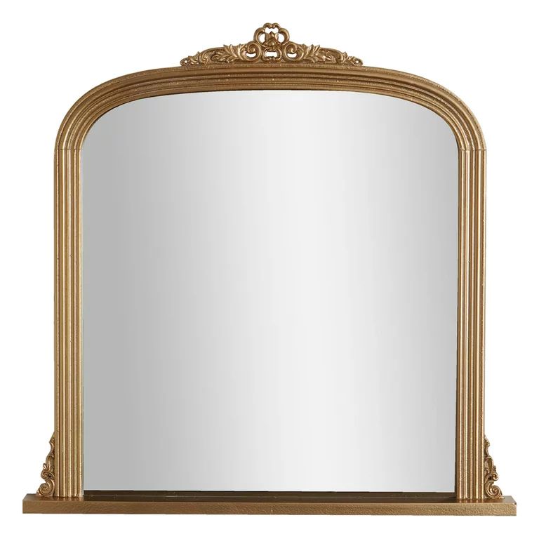 Head West Arch Antique Brass Ornate Decorative Accent Wall Mirror - 26" x 26" | Walmart (US)
