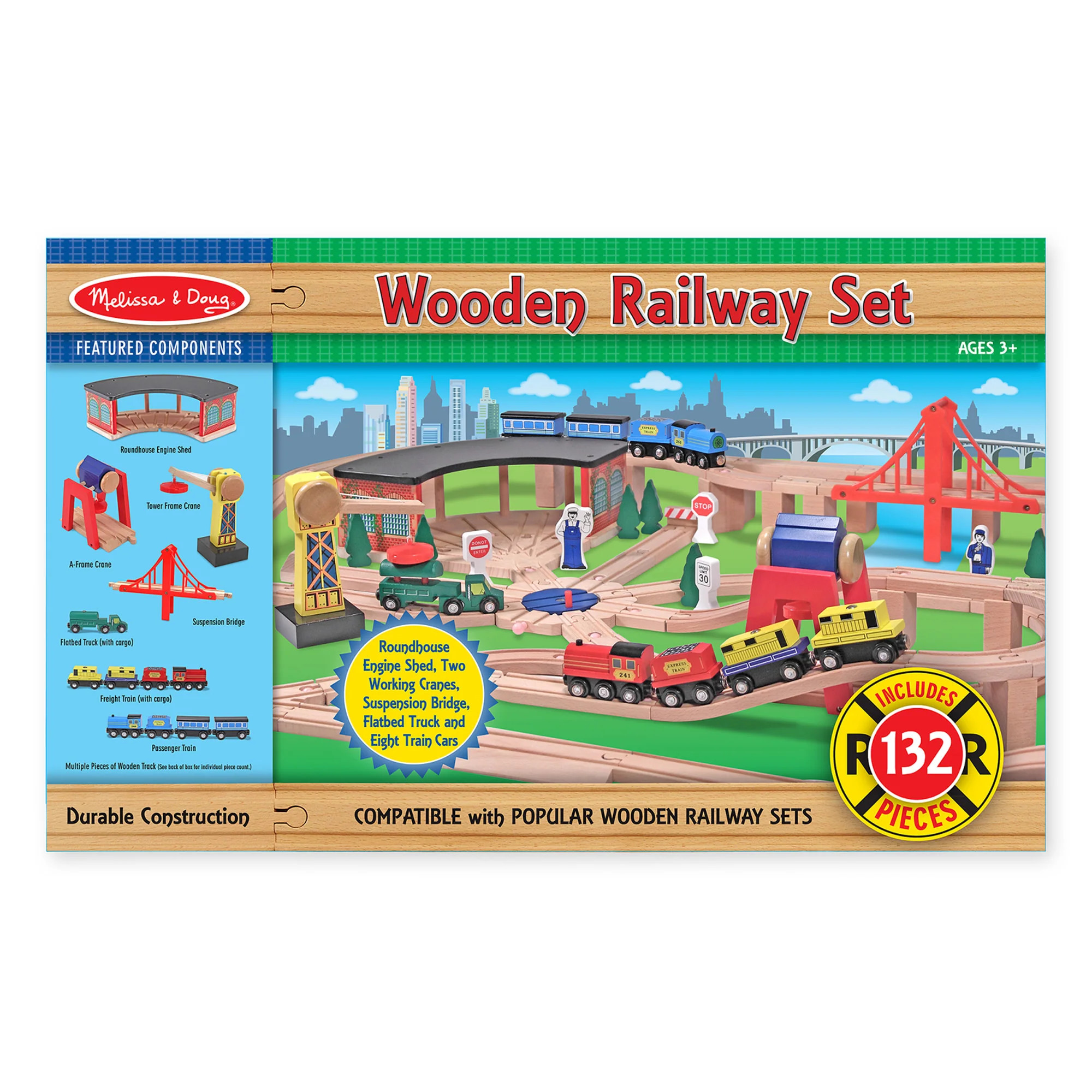 Wooden Railway Set | Melissa and Doug