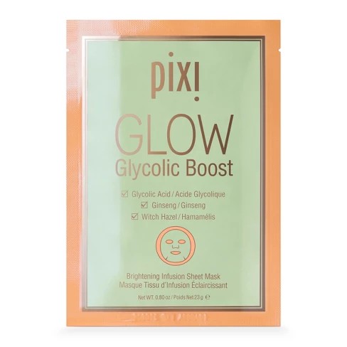 Pixi by Petra GLOW Glycolic Boost - Brightening Face Mask Sheet - 0.8oz | Target