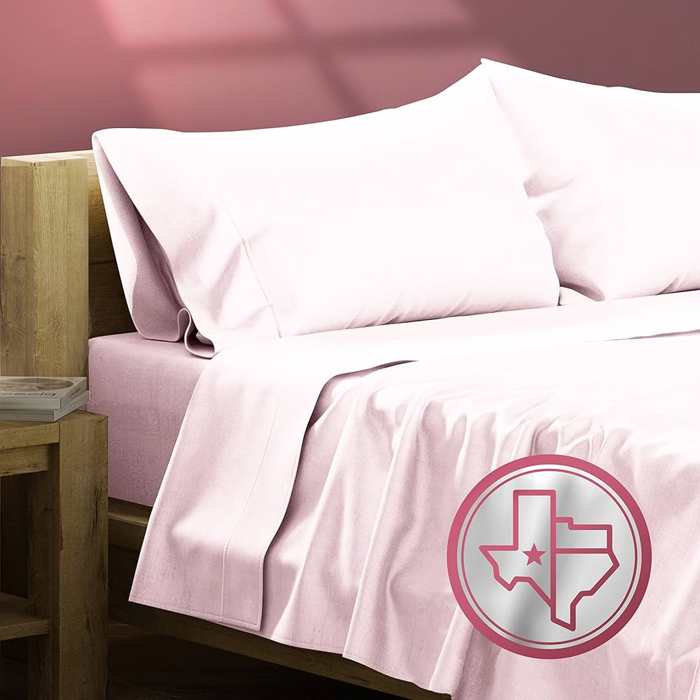 TEXAS LINEN CO. 100% Egyptian Cotton Sheets Full Size - 800 Thread Count 4 PC Blush Full Sheet Se... | Amazon (US)