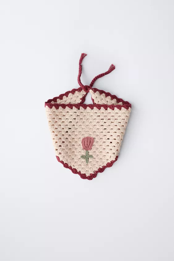 KNIT CROCHET BANDANA | Zara UK