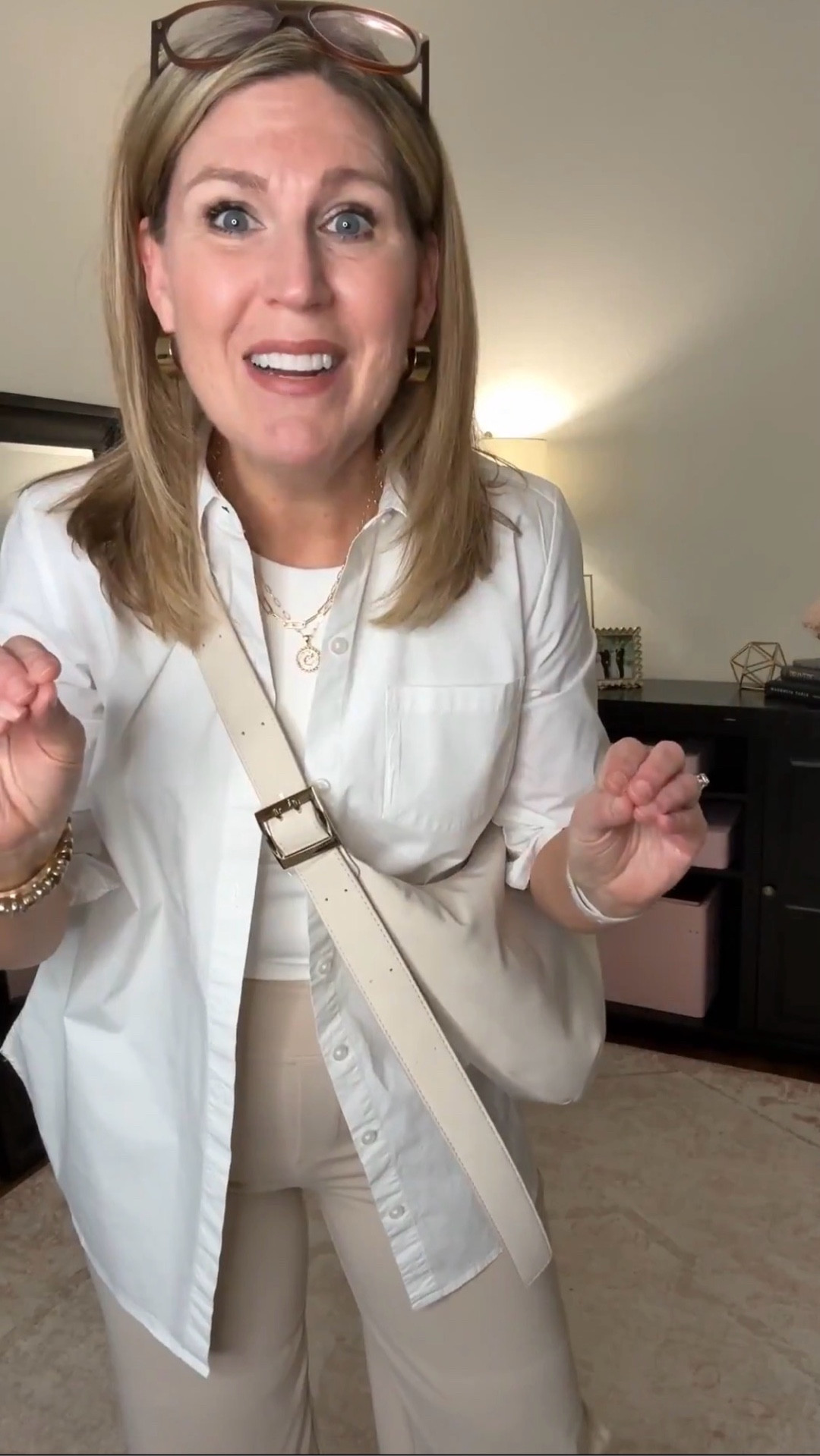 These athletic pants are super stretchy.🎉 Lots of colors available in these too. They run true to size.
White athletic top is fitted, size up one for roomier fit.
Linking a no iron stretch button up shirt that I love from Chico’s! ♥️
Also *LOVE* love my New Balance sneakers. I’m linking multiple styles in lots of colors. 🫶

#LTKWatchNow #LTKFitnessgoals #LTKStyleTip #LTKItBag #LTKShoeCrush #LTKGiftGuide #LTKFindsUnder50 #LTKMidsize #LTKootd #LTKTravel #LTKSaleAlert #LTKActive #LTKVideo