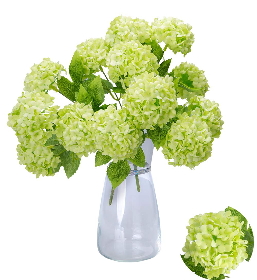 GREENTIME 13” Artificial Hydrangea Flowers Fake Hydrangea Bouquet with 7 Head 3.15” Tiny Hydr... | Amazon (US)