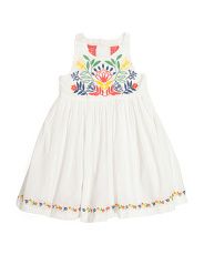 Toddler Girls Embroidered Racerback Dress | Marshalls