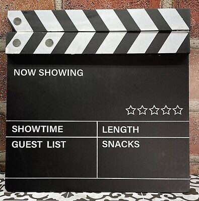 TV Movie Film Clap Board Slate Cut Prop Director Black Clapper - New, Home Decor | eBay US