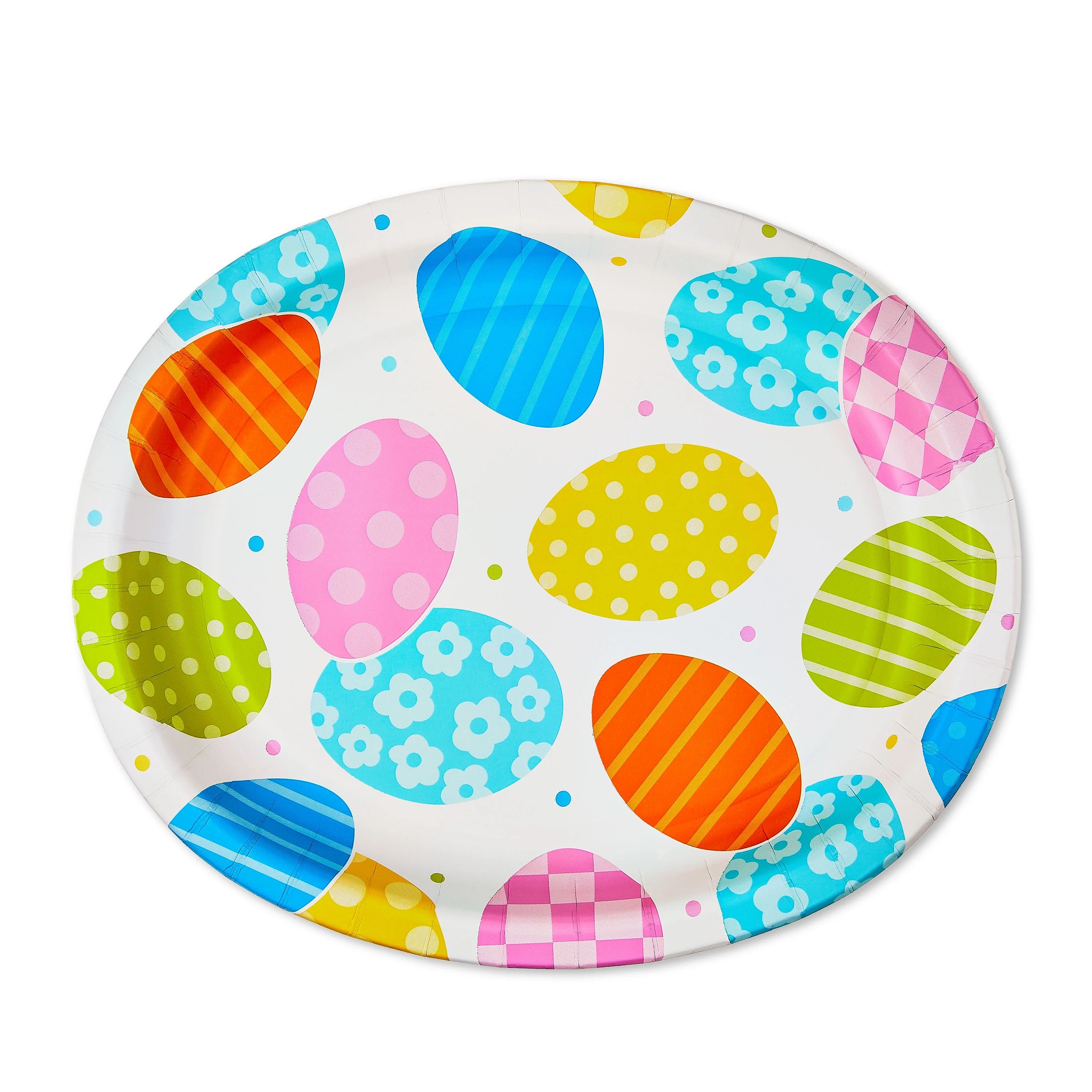 Way To Celebrate Easter Colorful Egg Oval Paper Plates, 12 in x 18 in, 8 Count | Walmart (US)