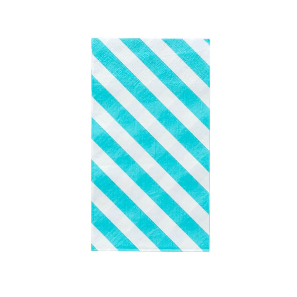 Sky Blue Stripes Dinner Paper Napkins | Ellie and Piper