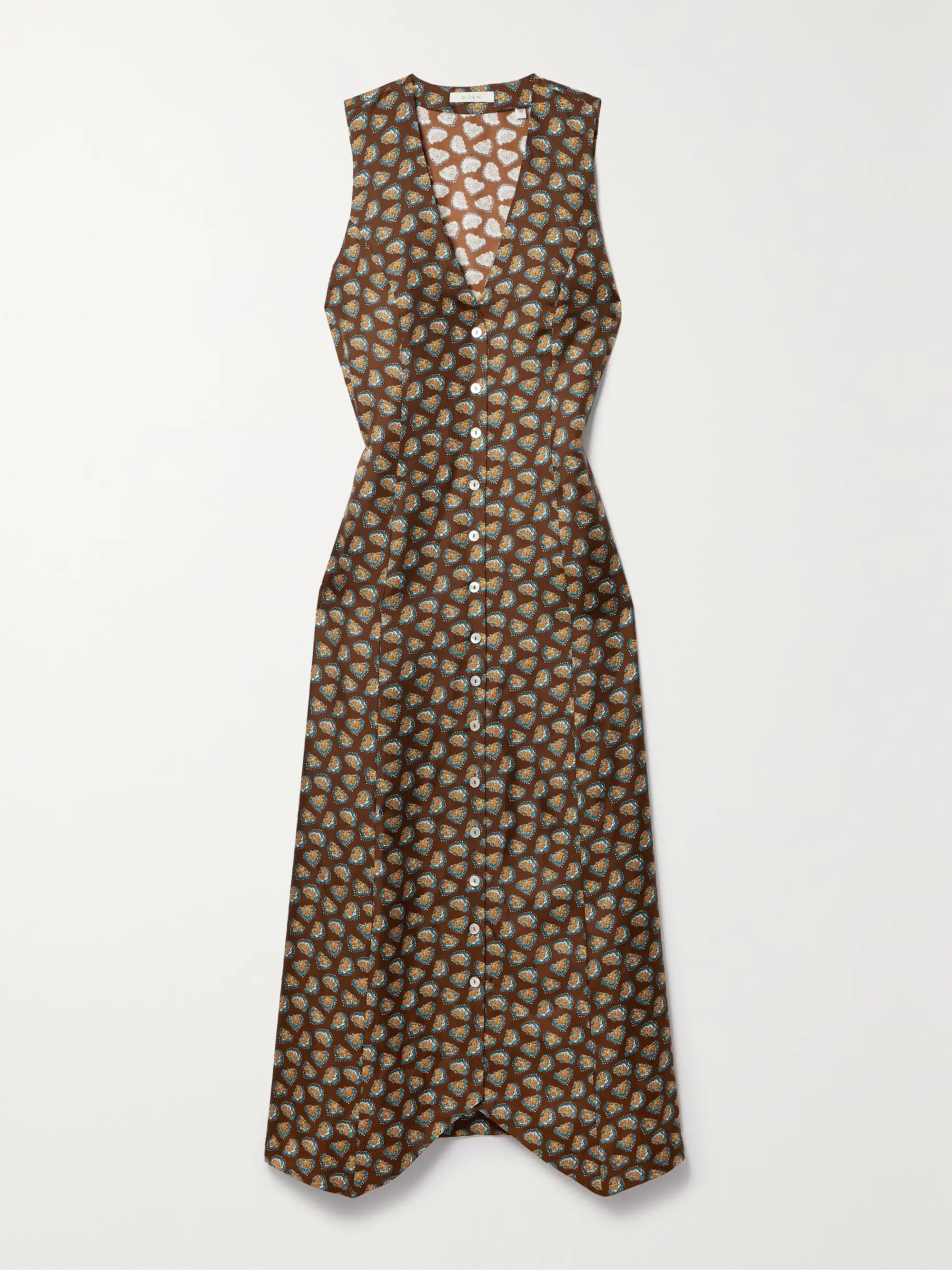 Allene belted printed silk-twill midi dress | NET-A-PORTER (US)