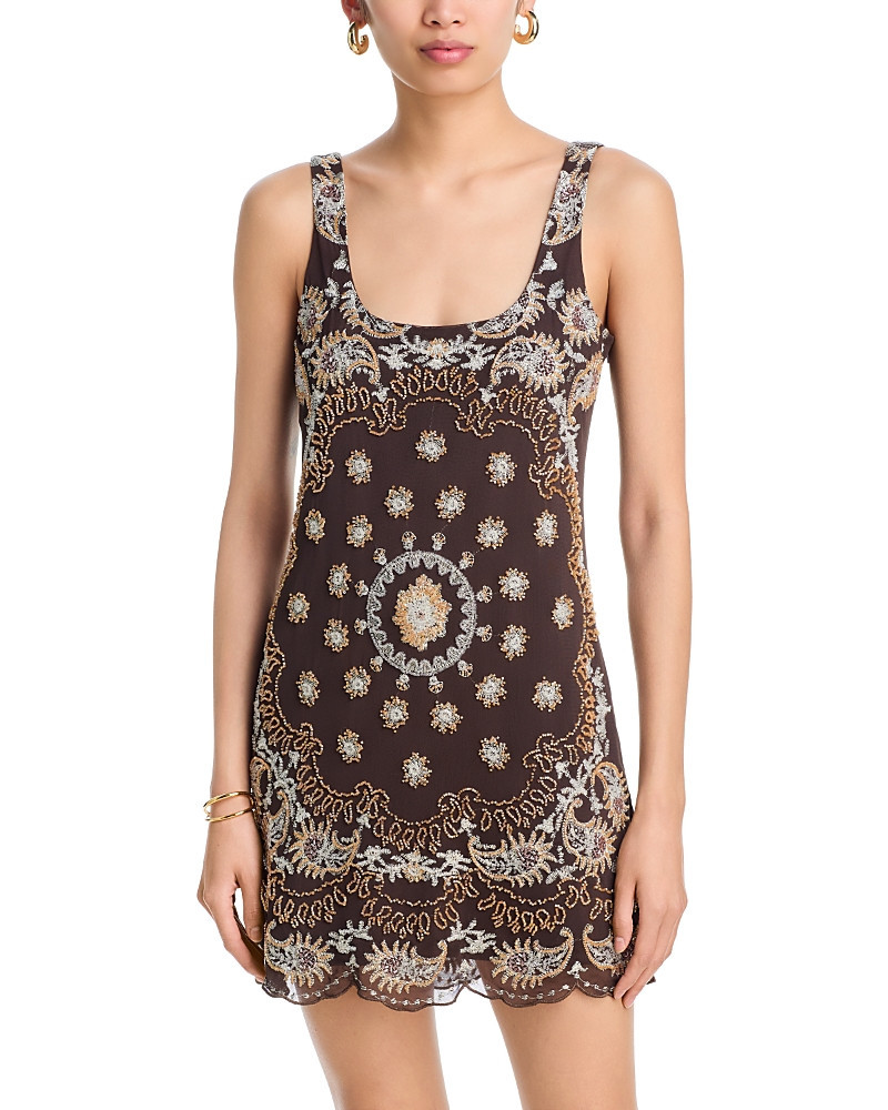 Aqua x Agua Bendita Beaded Mini Dress - Exclusive | Bloomingdale's (US)