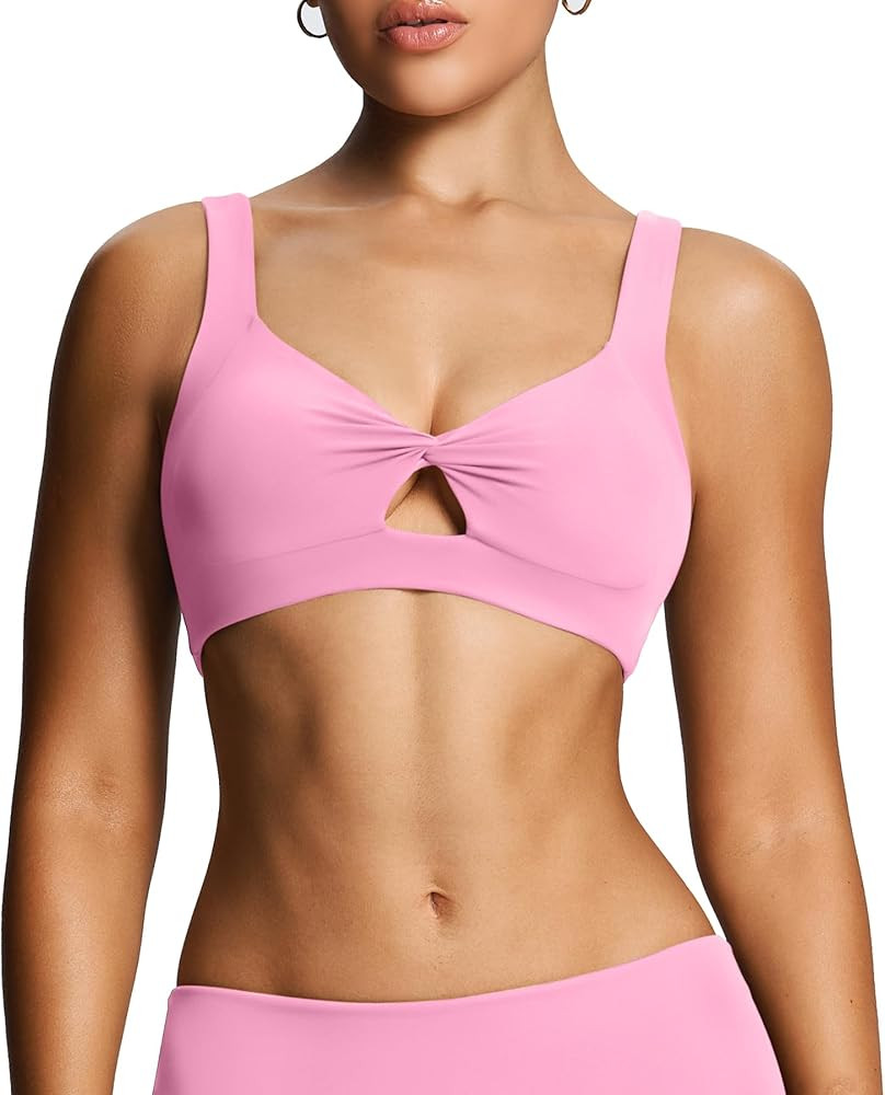 Aoxjox Women's Workout Sports Bras Fitness Training Gym Athlenza Twist Low Impact Bra Lumastretch... | Amazon (US)