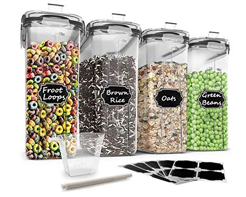 Food Storage Containers, Wildone Airtight Cereal Storage Containers for Sugar, Flour, Snack, Baki... | Walmart (US)