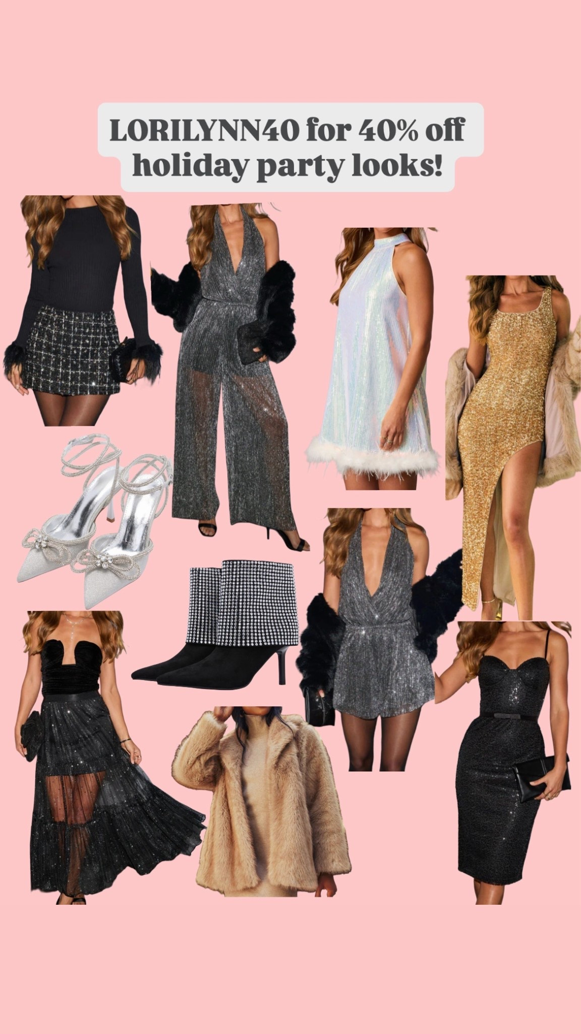 Sparkles and feathers for these holiday party looks! Loving the boots with rhinestones and black skirt!

#LTKSaleAlert #LTKHoliday #LTKSeasonal