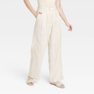 Women's High-Rise Straight Fit Fluid Pants - A New Day™ | Target